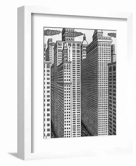 Wall Street (Schilling)-F Schilling-Framed Art Print