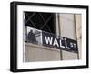 Wall Street Sign Manhattan, New York City, New York, USA-Amanda Hall-Framed Photographic Print