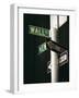 Wall Street Sign, New York City, New York State, USA-Walter Rawlings-Framed Photographic Print