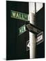 Wall Street Sign, New York City, New York State, USA-Walter Rawlings-Mounted Photographic Print