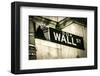 Wall Street Sign New York City-null-Framed Art Print