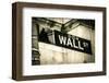 Wall Street Sign New York City-null-Framed Art Print