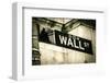 Wall Street Sign New York City-null-Framed Art Print