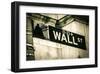 Wall Street Sign New York City-null-Framed Art Print