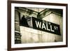 Wall Street Sign New York City-null-Framed Art Print