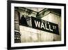 Wall Street Sign New York City-null-Framed Art Print