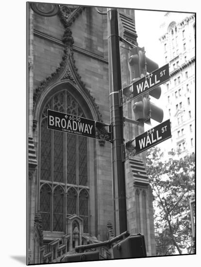 Wall Street Signs-Chris Bliss-Mounted Photographic Print