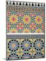 Wall Tiles from the Mihrab of the Mosque of Cheykhoun-Achille-Constant-Théodore-Émile Prisse d'Avennes-Mounted Giclee Print