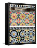 Wall Tiles from the Mihrab of the Mosque of Cheykhoun-Achille-Constant-Théodore-Émile Prisse d'Avennes-Framed Stretched Canvas