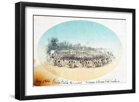 Walla Walla Council / Governor Stevens with Indians-Gustav Sohon-Framed Giclee Print
