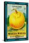 Walla Walla - Onion Seed Packet-Lantern Press-Framed Stretched Canvas