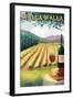 Walla Walla - Vineyard Scene-Lantern Press-Framed Art Print