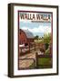 Walla Walla, Washington - Barnyard Scene-Lantern Press-Framed Art Print