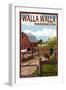 Walla Walla, Washington - Barnyard Scene-Lantern Press-Framed Art Print