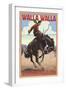 Walla Walla, Washington - Bronco Bucking-Lantern Press-Framed Art Print