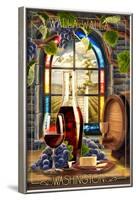 Walla Walla, Washington - Cabernet Sauvignon-Lantern Press-Framed Art Print