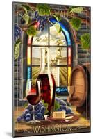 Walla Walla, Washington - Cabernet Sauvignon-Lantern Press-Mounted Art Print