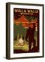 Walla Walla, Washington - Home of Bigfoot-Lantern Press-Framed Art Print