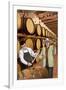 Walla Walla, Washington - Wine Barrels-Lantern Press-Framed Art Print