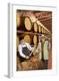 Walla Walla, Washington - Wine Barrels-Lantern Press-Framed Art Print