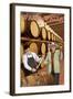 Walla Walla, Washington - Wine Barrels-Lantern Press-Framed Art Print