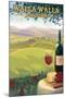 Walla Walla, Washington Wine Country-Lantern Press-Mounted Art Print