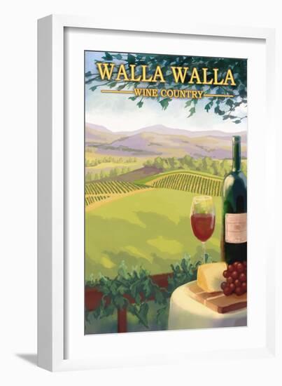 Walla Walla, Washington Wine Country-Lantern Press-Framed Art Print