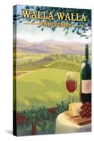 Walla Walla, Washington Wine Country-Lantern Press-Stretched Canvas