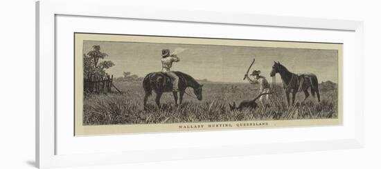 Wallaby Hunting, Queensland-null-Framed Giclee Print