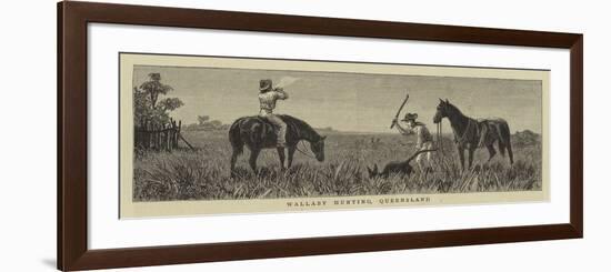 Wallaby Hunting, Queensland-null-Framed Giclee Print