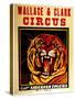 Wallace & Clark Cirbus - Giant Siberian Tigers Poster, Circa 1945-null-Stretched Canvas