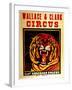 Wallace & Clark Cirbus - Giant Siberian Tigers Poster, Circa 1945-null-Framed Giclee Print