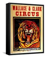 Wallace & Clark Cirbus - Giant Siberian Tigers Poster, Circa 1945-null-Framed Stretched Canvas