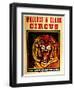 Wallace & Clark Cirbus - Giant Siberian Tigers Poster, Circa 1945-null-Framed Giclee Print
