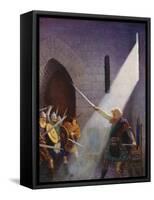 Wallace Draws the King's Sword-Newell Convers Wyeth-Framed Stretched Canvas