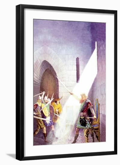 Wallace Draws the King's Sword-Newell Convers Wyeth-Framed Art Print