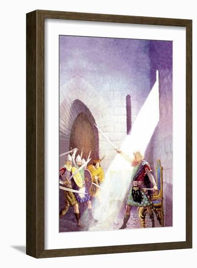 Wallace Draws the King's Sword-Newell Convers Wyeth-Framed Art Print