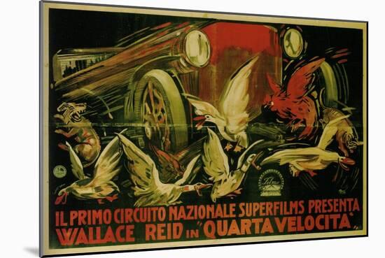 Wallace Reid in Film Double Speed, 1920-Gabriele Galantara-Mounted Giclee Print