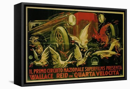 Wallace Reid in Film Double Speed, 1920-Gabriele Galantara-Framed Stretched Canvas