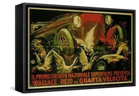 Wallace Reid in Film Double Speed, 1920-Gabriele Galantara-Framed Stretched Canvas