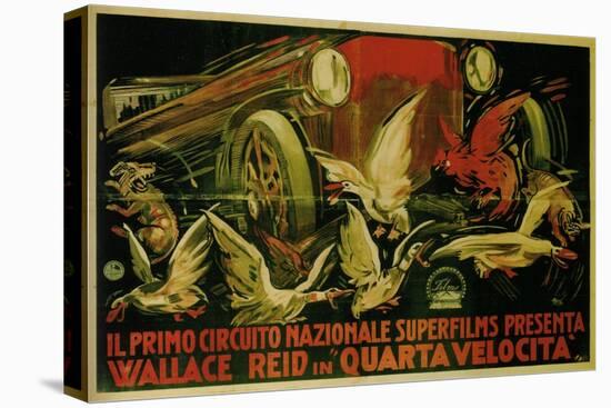 Wallace Reid in Film Double Speed, 1920-Gabriele Galantara-Stretched Canvas