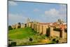 Walled city from 1000 A.D. surrounds Avila Spain, an old Castilian Spanish village-null-Mounted Photographic Print