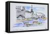 Walled city of Concarneau, Finistere, Brittany, France-Richard Lawrence-Framed Stretched Canvas