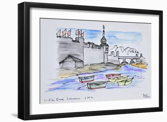 Walled city of Concarneau, Finistere, Brittany, France-Richard Lawrence-Framed Photographic Print