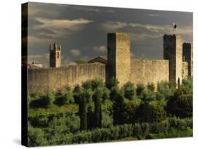 Walled city of Monteriggioni, Siena, Tuscany, Italy-Adam Jones-Stretched Canvas