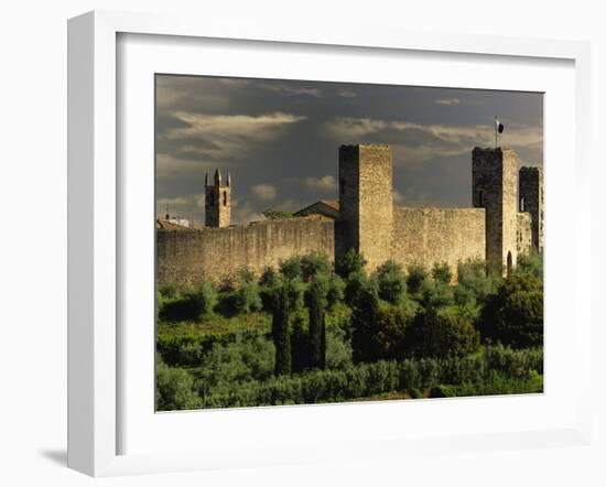 Walled city of Monteriggioni, Siena, Tuscany, Italy-Adam Jones-Framed Photographic Print