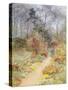 Walled Garden in Springtime-Helen Allingham-Stretched Canvas