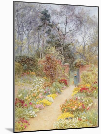 Walled Garden in Springtime-Helen Allingham-Mounted Giclee Print