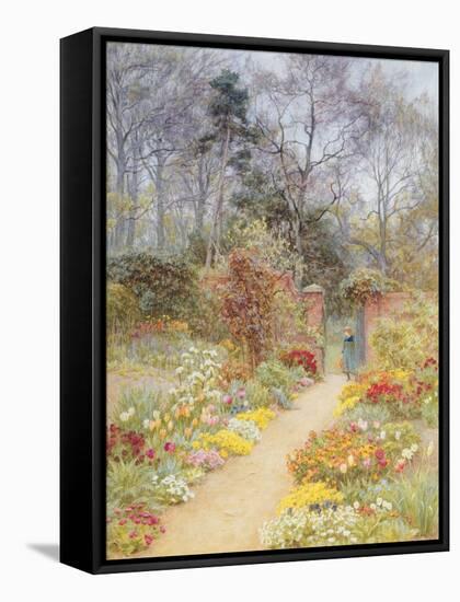 Walled Garden in Springtime-Helen Allingham-Framed Stretched Canvas