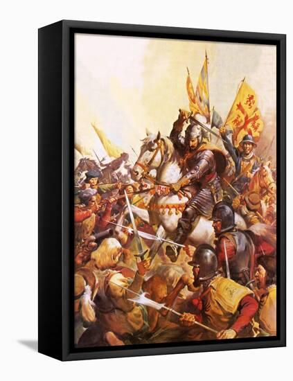 Wallenstein at the Battle of Lutzen-McConnell-Framed Stretched Canvas